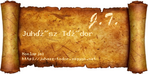 Juhász Tódor névjegykártya