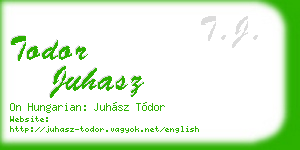 todor juhasz business card